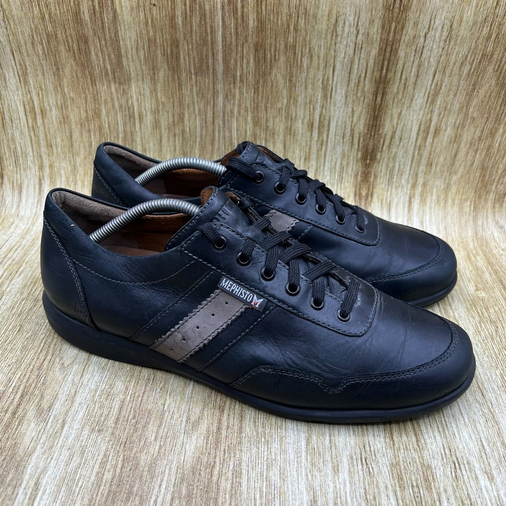Mephisto Bonito Sneakers Men's Size 11 Black Leather Walking Shoes Casual